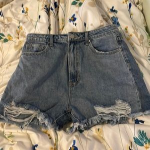 Never Worn Grey Bandit jean shorts size Large